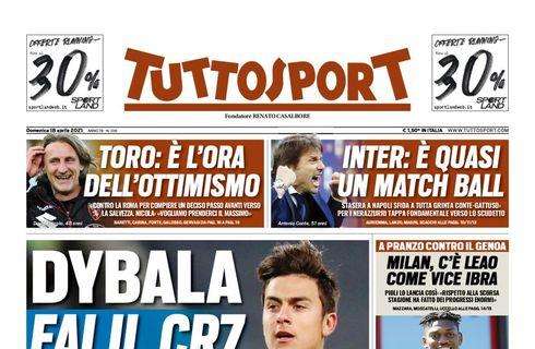 Tuttosport apre con la Juventus: "Dybala, fai il CR7"