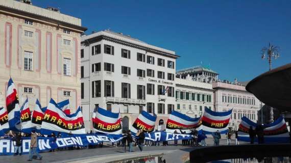 Samp, c'è già aria di festa a Genova: i tifosi celebrano l'anniversario dello scudetto