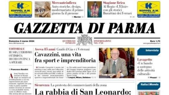 La Gazzetta di Parma in prima pagina: "Parma, ritorno alla vittoria"