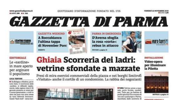 Gazzetta di Parma: "D'Aversa sfoglia la rosa corta. Rebus attacco"