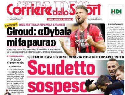 L'apertura del Corriere dello Sport: "Scudetto sospeso"