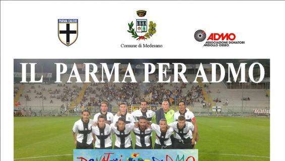 "Il Parma per ADMO": il Club Medesano accoglie giocatori e dirigenti venerdì, in Piazza Marconi