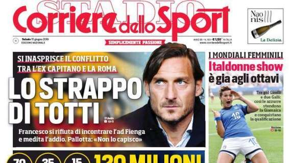 Corriere dello Sport in prima pagina: "Conte salato"