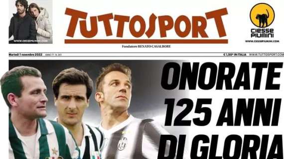Tuttosport sul compleanno della Juve: "Onorate 125 anni di gloria"