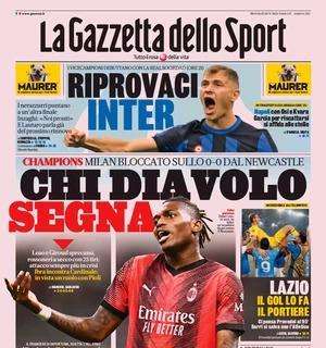 La prima pagina de La Gazzetta dello Sport apre sul Milan: "Chi diavolo segna"