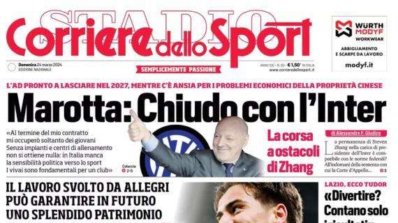 Il Corriere dello Sport in prima pagina: "Età media 26 anni, la meglio Juventus"