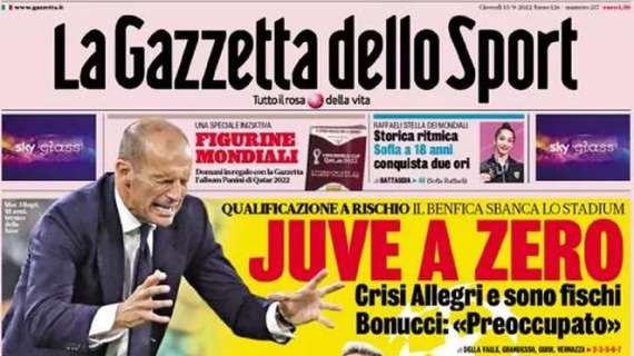 La Gazzetta dello Sport: “Juve a zero, Milan a tutta”