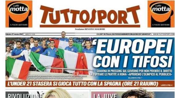 Tuttosport: "Adesso comanda Diletta" e "Dybala: voglio il derby"