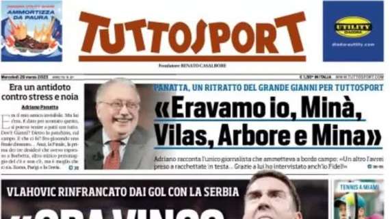 L'apertura di Tuttosport, Vlahovic suona la carica: "Ora vinco con la Juve"