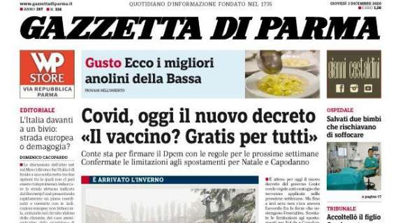 Gazzetta di Parma: "Ennesimo infortunio, un altro lungo stop per Grassi"