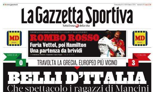 Gazzetta dello Sport: "Belli d'Italia. Travolta la Grecia"