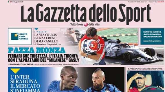 La Gazzetta dello Sport sull'Inter: "Kanté ConTe. E arriva Vidal"
