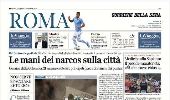 Corriere di Roma: "Lazio, tensione tra Inzaghi e Milinkovic-Savic"