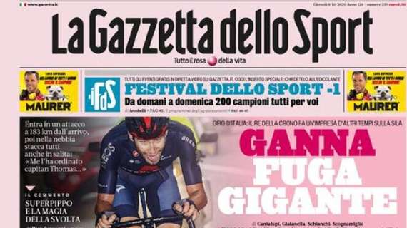 La Gazzetta dello Sport: "Inter, guaio gigante"