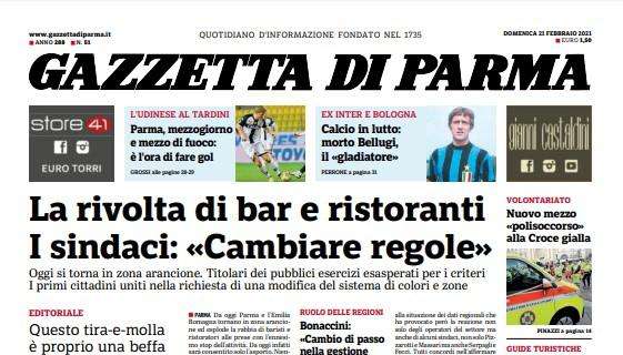 Gazzetta di Parma: "Mezzogiorno e mezzo di fuoco. E' l'ora di fare gol"