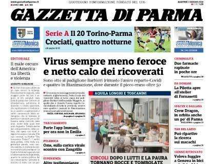Gazzetta di Parma: "Il 20 Torino-Parma. Crociati, quattro notturne"