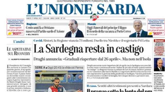 L'Unione Sarda: "Cagliari, col Parma l'ultima chiamata"