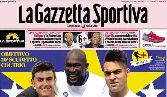 L'apertura de La Gazzetta dello Sport: "Nasce l'Inter a tre stelle"