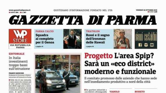 Gazzetta di Parma: "Squadra al completo per il Genoa"
