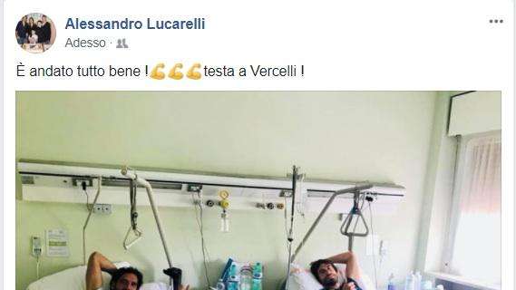 Lucarelli e Munari dall'ospedale: "Andato tutto bene. Testa a Vercelli"