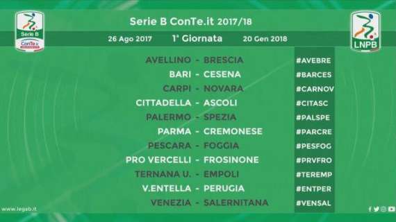 Rassegna Stampa - Il calendario 2017/18: esordio contro la Cremonese