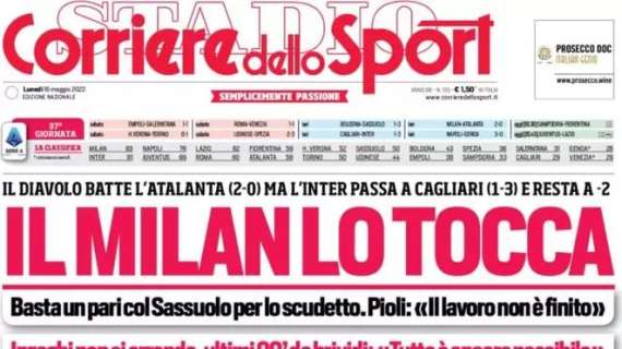 Corriere dello Sport sullo Scudetto: "Il Milan lo tocca"