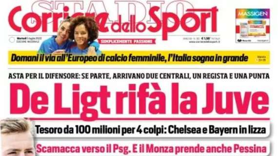 L'apertura del Corriere dello Sport sull'ex Ajax: "De Ligt rifà la Juve"