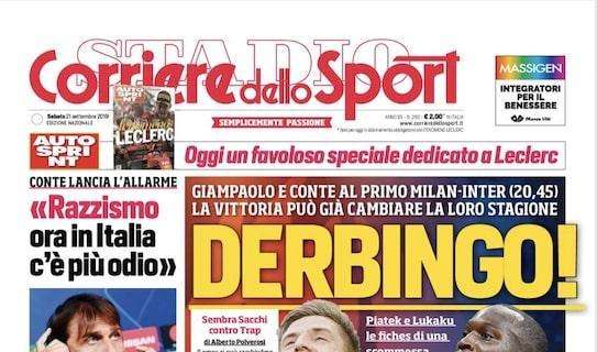 Corriere dello Sport in apertura: "Derbingo"