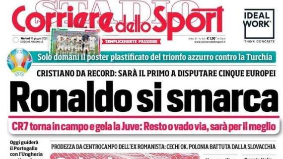 L'apertura del Corriere dello Sport: "Ronaldo si smarca". Juve pronta a puntare su Dybala