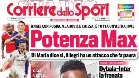 L'apertura del Corriere dello Sport sull'attacco della Juve: "Potenza Max"