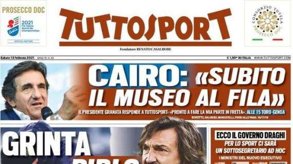 Tuttosport sulla Juventus: "Grinta Pirlo, ansia Arthur"