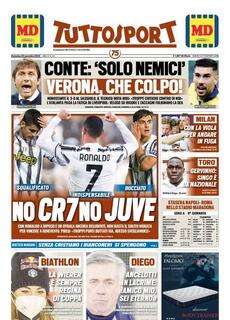 L'apertura di Tuttosport: "No CR7 no Juve"
