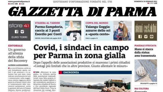 Gazzetta di Parma: "Parma-Samp, caccia ai tre punti. Esordio per Conti"