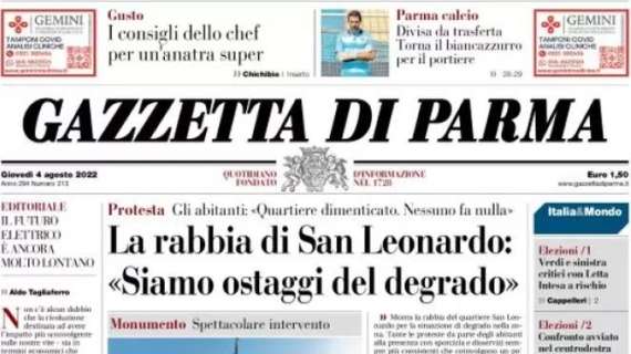 Gazzetta di Parma: "Divisa da trasferta, torna il biancazzurro per il portiere"