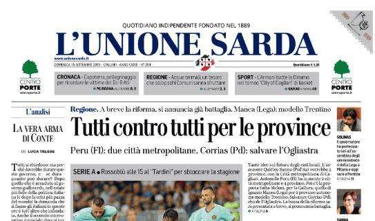 L'Unione Sarda: "Cagliari a Parma, Simeone suona la carica"