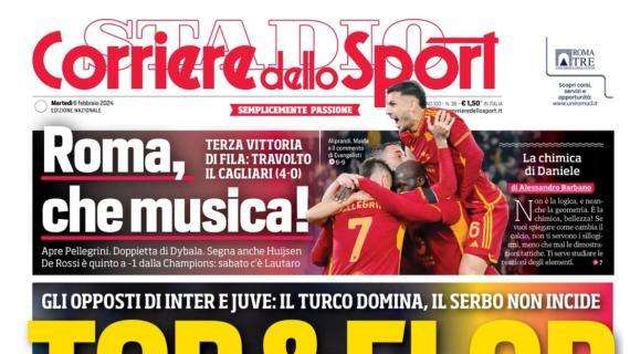 Il Corriere dello Sport apre con Inter-Juventus: "Top e flop"