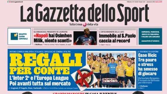 La Gazzetta dello Sport in apertura sulla Juve: "Signora c'è Pirlo"