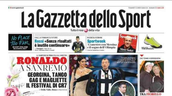 La Gazzetta dello Sport, Pirlo: "Conte-Ibra, derby top"