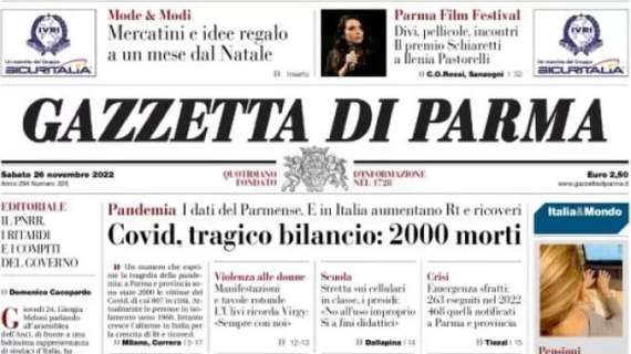 Gazzetta di Parma: "Il Modena al Tardini. Pecchia: 'Attaccare'"