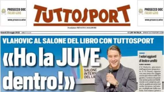 Tuttosport apre con le parole di Dusan Vlahovic: "Ho la Juve dentro!"