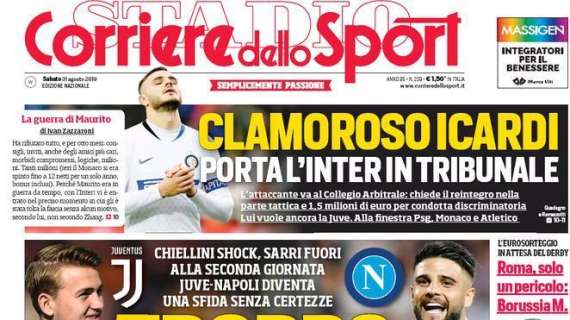 L'apertura del Corriere dello Sport sul big match di Torino: "Troppo presto"
