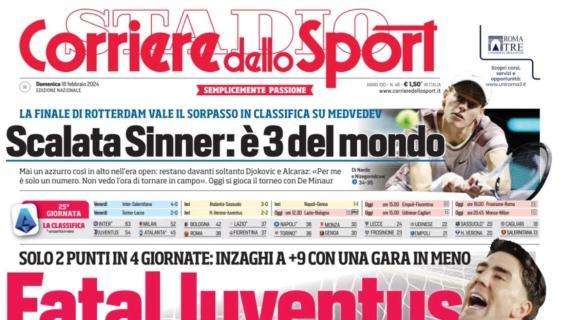 Il Corriere dello Sport in apertura sul pari di Verona: "Fatal Juventus"
