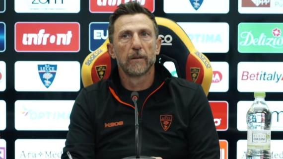 Lecce, Di Francesco: "Cuesta ha dato grande identità alla squadra. Stiamo preparando tante soluzioni"