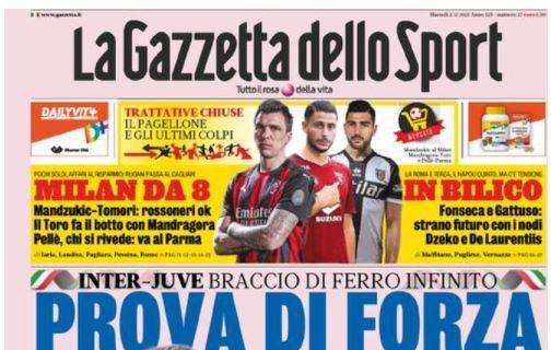La Gazzetta dello Sport su Inter-Juventus: "Prova di forza"