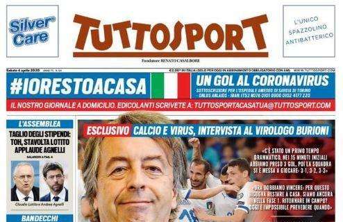 Tuttosport, Burioni: "Dai Italia, segna il 4-3!". D'Aversa: "Kulusevski da Juve"