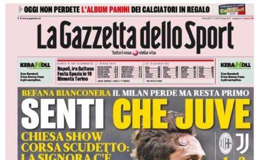 L'apertura de La Gazzetta dello Sport: "Senti che Juve"