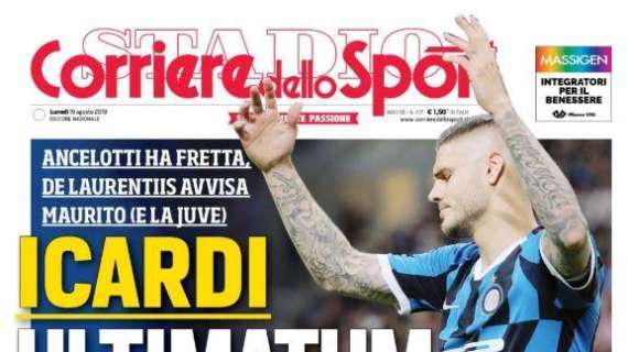 Corriere dello Sport sul Napoli: "Icardi ultimatum"