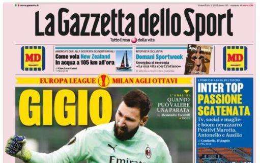La Gazzetta dello Sport sul Milan e Donnarumma: "Gigio la buona stella"