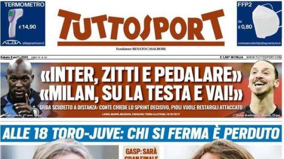 La doppia apertura di Tuttosport: "Torino a muso duro, pugno duro Juve"