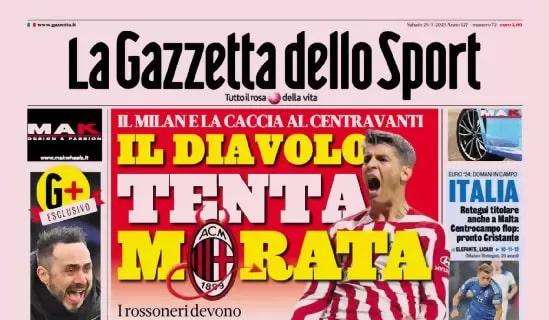 La Gazzetta dello Sport sull'obiettivo del Milan: "Il Diavolo tenta Morata"
